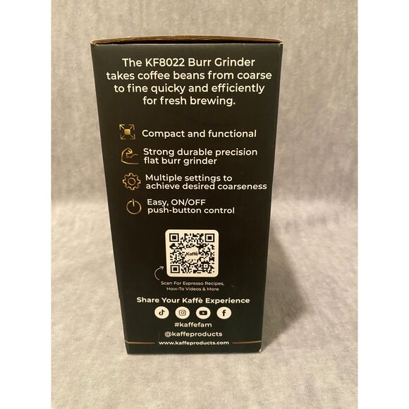 Kaffe Electric Burr Coffee Beans Grinder Stainless Steel Multiple Size S… - Picture 4 of 4